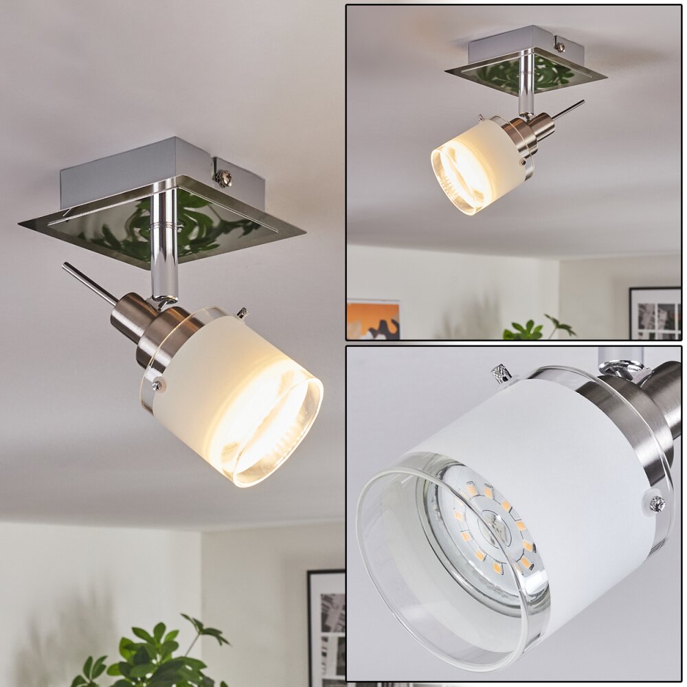 Maren Lampa sufitowa, Spot sufitowy LED Chrom, Nikiel matowy, 1-punktowy main product photo