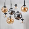 Gastor lampa wisząca, kula świetlna, lampa wisząca bursztynowy, przezroczysty, przydymiony, 8-punktowe
