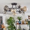 Chehalis lampa sufitowa, kula świetlna 76 cm bursztynowy, przezroczysty, przydymiony, 12-punktowe