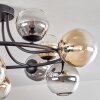 Chehalis lampa sufitowa, kula świetlna 76 cm bursztynowy, przezroczysty, przydymiony, 12-punktowe