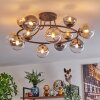 Chehalis lampa sufitowa, kula świetlna 76 cm bursztynowy, przezroczysty, przydymiony, 12-punktowe
