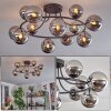 Chehalis Lampa sufitowa, Kula świetlna 76 cm Chrom, Przydymiony, 12-punktowe