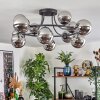 Chehalis Lampa sufitowa, Kula świetlna 76 cm Chrom, Przydymiony, 12-punktowe