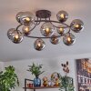 Chehalis Lampa sufitowa, Kula świetlna 76 cm Chrom, Przydymiony, 12-punktowe