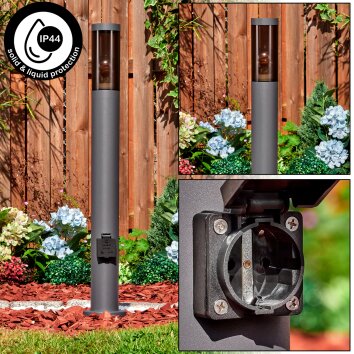 Sessa lampka do kontaktu, słupek ogrodowy antracytowy, 1-punktowy