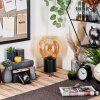 Koyoto kula świetlna, lampka biurkowa, lampa stołowa 20 cm bursztynowy, 1-punktowy