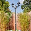 Naofe kandelabr, słupek ogrodowy czarny, srebrny, 2-punktowe