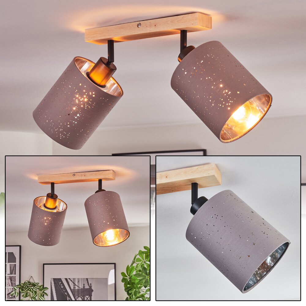 Lendemarke Lampa sufitowa, Spot sufitowy Ecru, Czarny, 2-punktowe main product photo