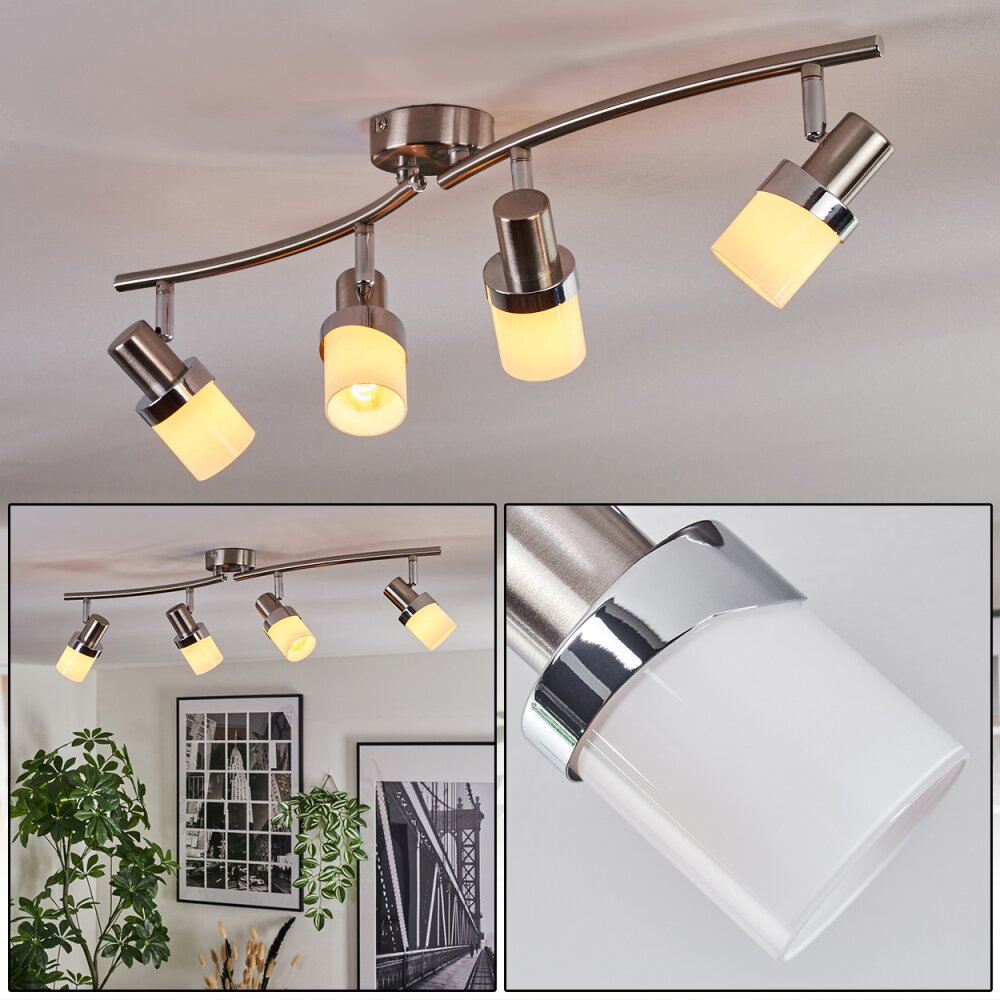 Davor Lampa sufitowa, Spot sufitowy Chrom, Nikiel matowy, 4-punktowe main product photo