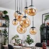 Gastor Lampa wisząca, Kula świetlna, Lampa wisząca W kolorze bursztynu, 8-punktowe