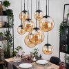 Gastor Lampa wisząca, Kula świetlna, Lampa wisząca W kolorze bursztynu, 8-punktowe
