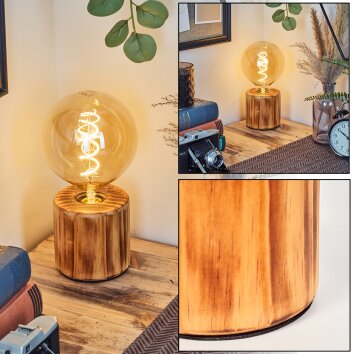 Argea lampka biurkowa, lampa stołowa kolory naturalne, czarny, 1-punktowy