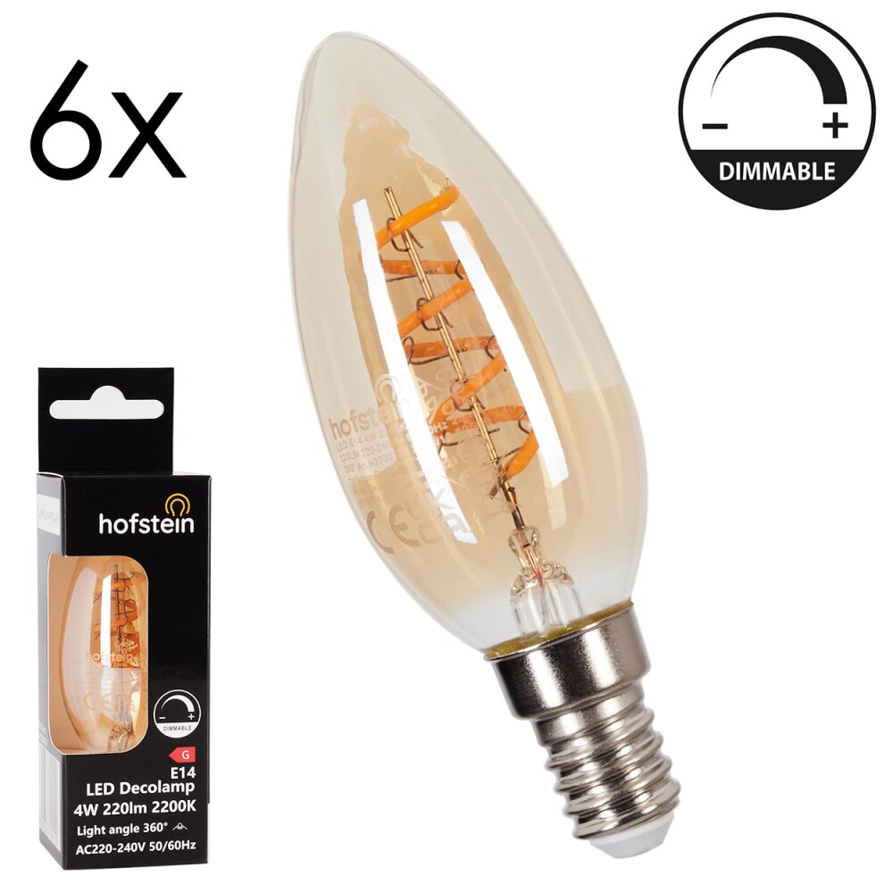 E14 LED 4 Watt ciepły biały przyciemnione 220 Lumen main product photo