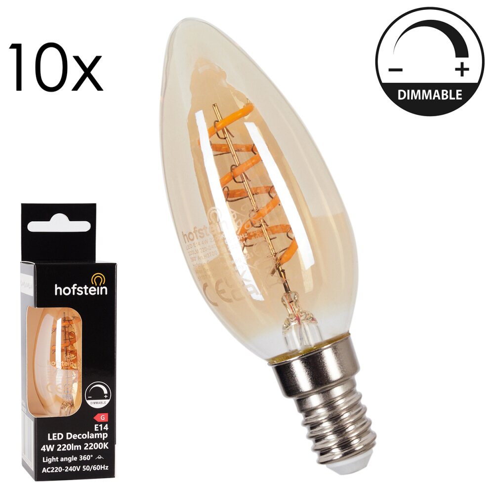 E14 LED 4 Watt ciepły biały przyciemnione 220 Lumen main product photo