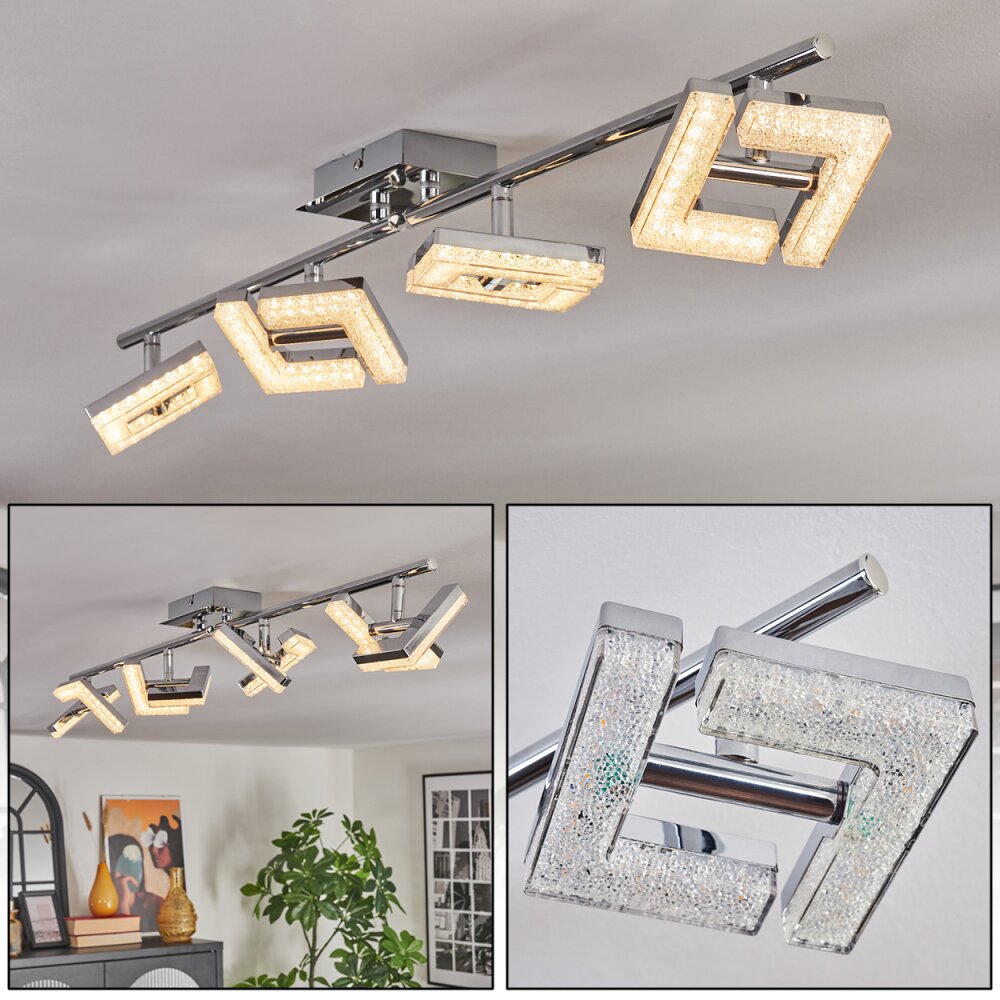Madel Lampa sufitowa, Spot sufitowy Chrom, Nikiel matowy, 4-punktowe main product photo