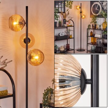 Koyoto Lampa stojąca W kolorze bursztynu, 3-punktowe Koyoto Lampa stojąca W kolorze bursztynu, 3-punktowe