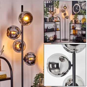 Koyoto Lampa stojąca 31 cm Chrom, Przydymiony, 4-punktowe
