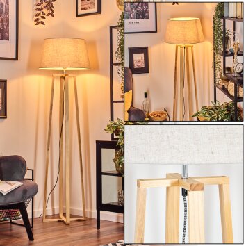 Bassagoda lampa stojąca kolory naturalne, 1-punktowy