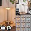 Viada lampka biurkowa, lampa stołowa LED chrom, nikiel matowy, 1-punktowy