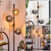 Koyoto lampa stojąca 31 cm bursztynowy, chrom, przydymiony, 4-punktowe