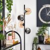 Koyoto lampa stojąca 31 cm bursztynowy, chrom, przydymiony, 4-punktowe