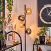 Koyoto lampa stojąca 31 cm bursztynowy, chrom, przydymiony, 4-punktowe