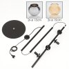 Koyoto lampa stojąca 31 cm bursztynowy, chrom, przydymiony, 4-punktowe