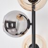Koyoto lampa stojąca 31 cm bursztynowy, chrom, przydymiony, 4-punktowe