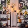 Koyoto lampa stojąca 31 cm bursztynowy, chrom, przydymiony, 4-punktowe