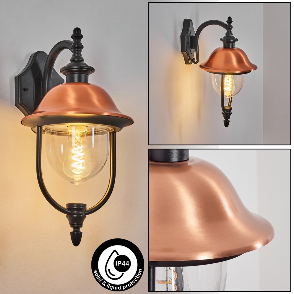 Gascon Zewnętrzny kinkiet, Lampa ścienna Miedź, Czarny, 1-punktowy main product photo
