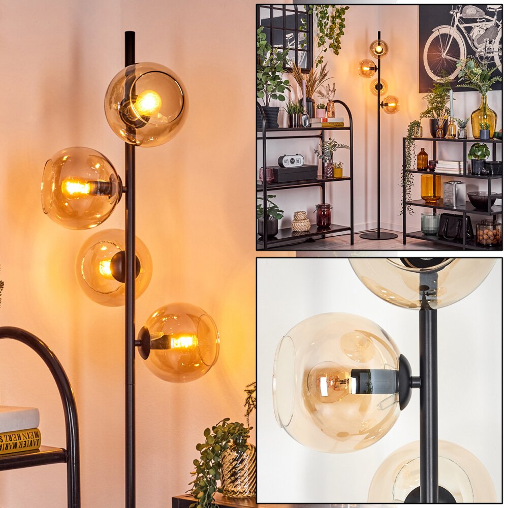 Koyoto Lampa stojąca 31 cm W kolorze bursztynu, 4-punktowe main product photo