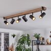 Storuma lampa sufitowa, spot sufitowy kolory naturalne, czarny, 6-punktowe