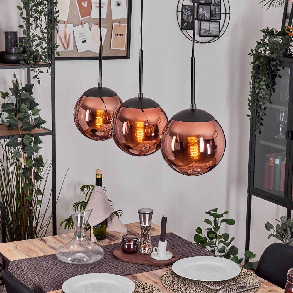 Gastor Lampa wisząca, Kula świetlna, Lampa wisząca W kolorze miedzi, 3-punktowe main product photo