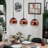 Gastor lampa wisząca, kula świetlna, lampa wisząca 20 cm przezroczysty, miedziany, 3-punktowe