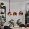 Gastor lampa wisząca, kula świetlna, lampa wisząca 20 cm przezroczysty, miedziany, 3-punktowe