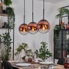 Gastor lampa wisząca, kula świetlna, lampa wisząca 20 cm przezroczysty, miedziany, 3-punktowe