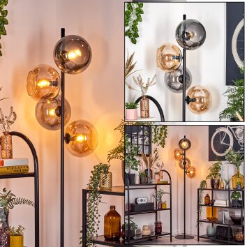 Apedo lampa stojąca bursztynowy, przydymiony, 4-punktowe