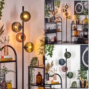 Koyoto Lampa stojąca 31 cm Niebeieski, Zielony, W kolorze miedzi, 4-punktowe Koyoto Lampa stojąca 31 cm Niebeieski, Zielony, W kolorze miedzi, 4-punktowe
