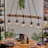 Ripoll lampa wisząca, kula świetlna, lampa wisząca kolory naturalne, czarny, 5-punktowe