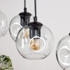 Ripoll lampa wisząca, kula świetlna, lampa wisząca kolory naturalne, czarny, 5-punktowe