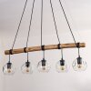 Ripoll lampa wisząca, kula świetlna, lampa wisząca kolory naturalne, czarny, 5-punktowe