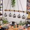 Ripoll lampa wisząca, kula świetlna, lampa wisząca kolory naturalne, czarny, 5-punktowe