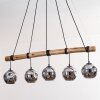Ripoll lampa wisząca, kula świetlna, lampa wisząca kolory naturalne, czarny, 5-punktowe
