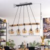Ripoll lampa wisząca, kula świetlna, lampa wisząca kolory naturalne, czarny, 5-punktowe