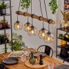 Ripoll lampa wisząca, kula świetlna, lampa wisząca kolory naturalne, czarny, 5-punktowe
