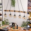 Ripoll lampa wisząca, kula świetlna, lampa wisząca kolory naturalne, czarny, 5-punktowe