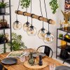 Ripoll lampa wisząca, kula świetlna, lampa wisząca kolory naturalne, czarny, 5-punktowe