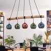 Ripoll lampa wisząca, kula świetlna, lampa wisząca niebeieski, zielony, miedziany, 5-punktowe