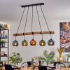 Ripoll lampa wisząca, kula świetlna, lampa wisząca niebeieski, zielony, miedziany, 5-punktowe