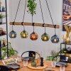 Ripoll lampa wisząca, kula świetlna, lampa wisząca niebeieski, zielony, miedziany, 5-punktowe
